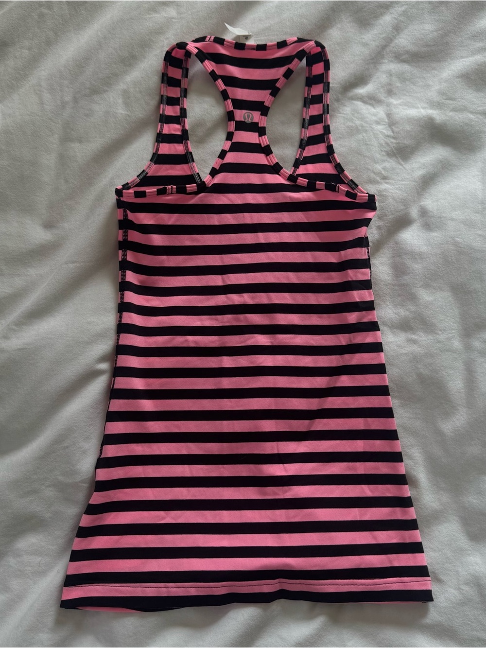 Lululemon Pink and Black Striped Racerback Tank Top size 4 womens NWOT - Picture 3 of 4